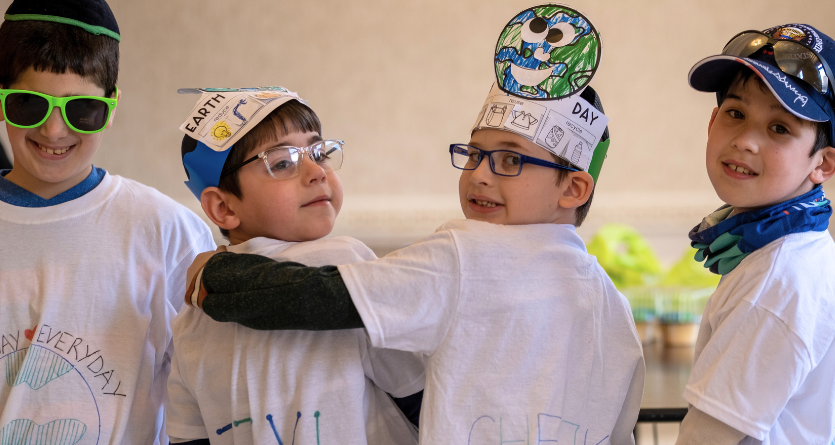 Kids celebrating Earth Day